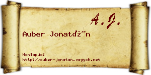 Auber Jonatán névjegykártya